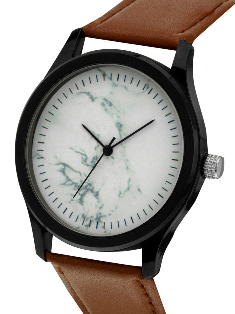FOLLOW ME Marble Print Wristwatch