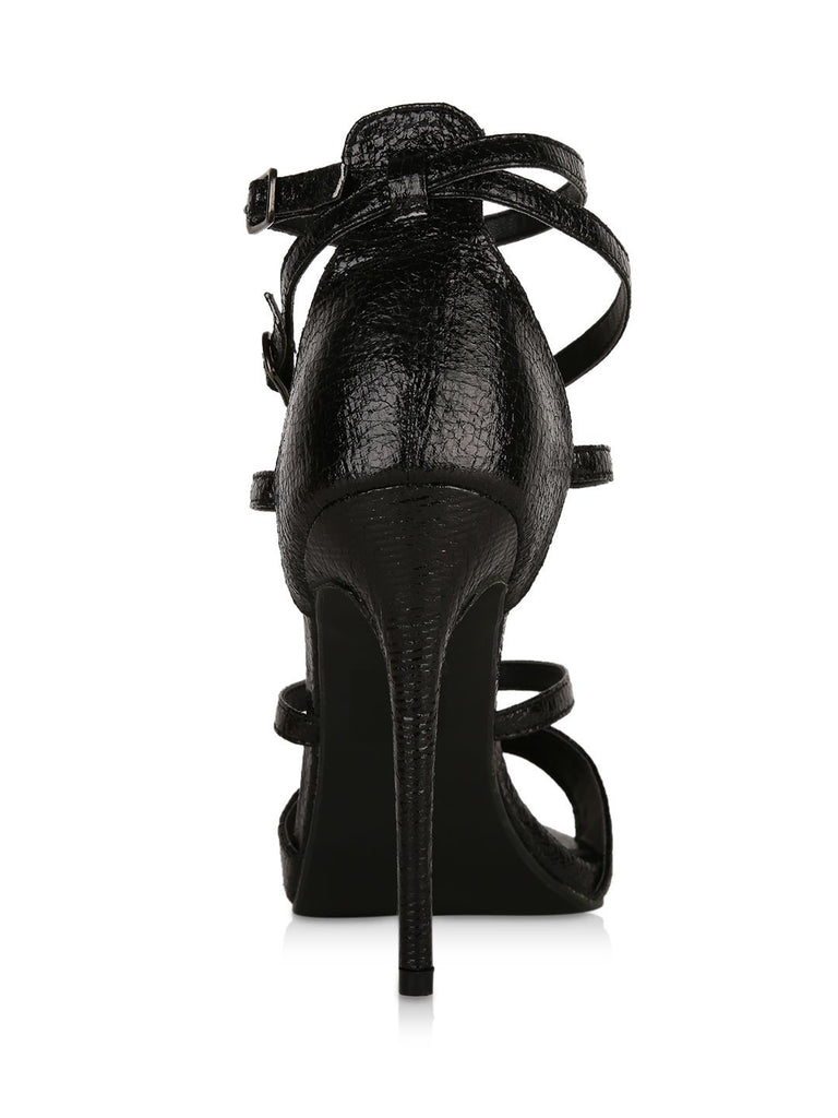 Barely There Multi Strap Heeled Sandals