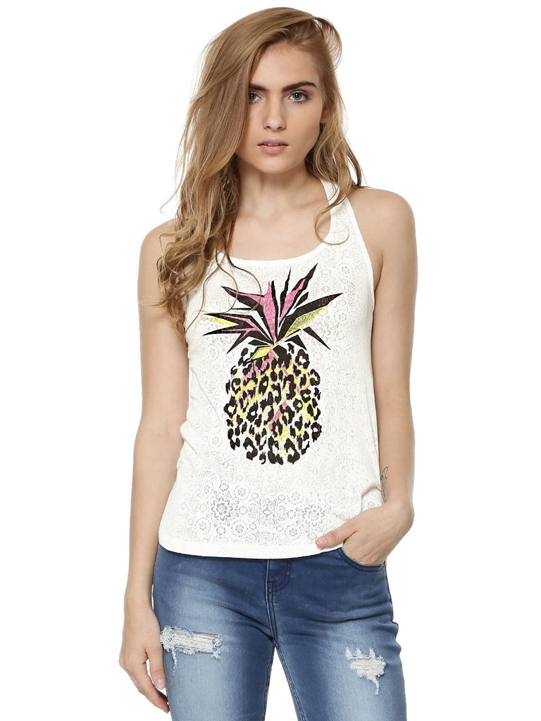 SBUYS Burn Out Pineapple Print
